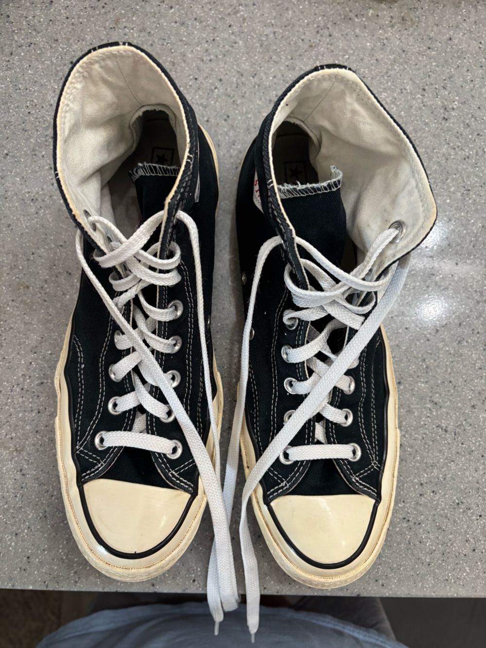 Converse Black and White High Top Sneakers